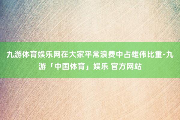 九游体育娱乐网在大家平常浪费中占雄伟比重-九游「中国体育」娱乐 官方网站